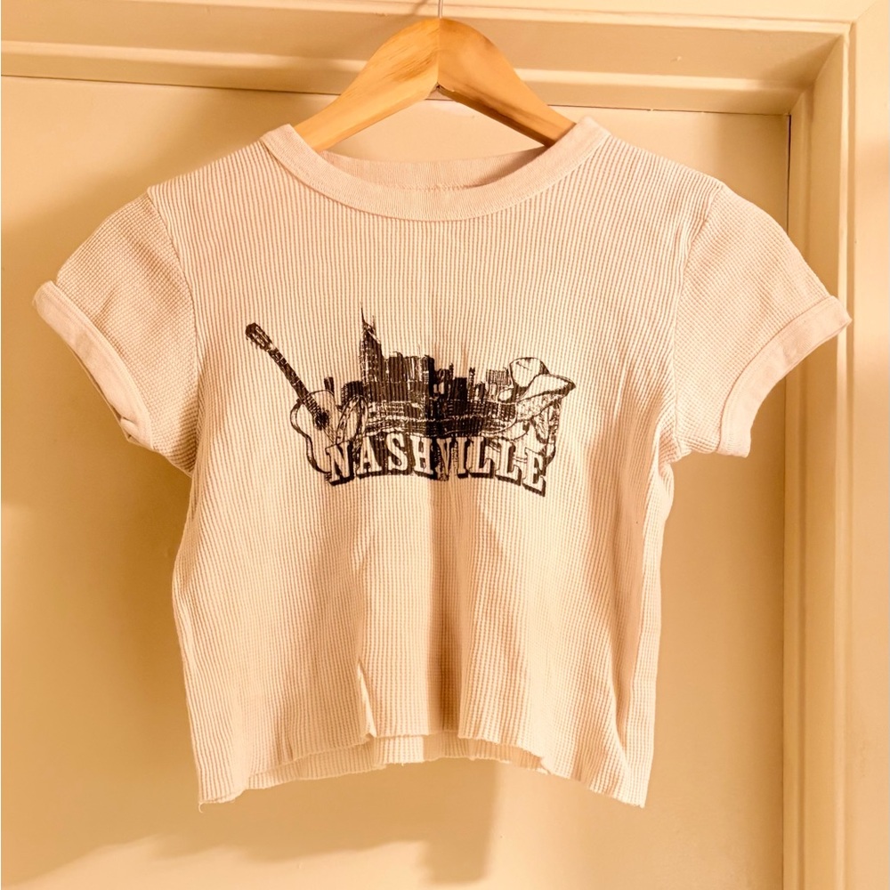 Brandy Melville Cream Nashville Crop Top